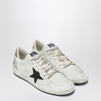 Golden Goose Sneakers Ball Star Withe/ Black With Glitter