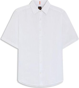 BOSS Regular-fit shirt in linen