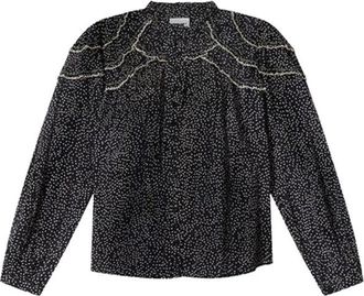 Isabel Marant Etoile Shirt H26 - Dames - Blouses - Zwart - XL - Leer - Overhemden