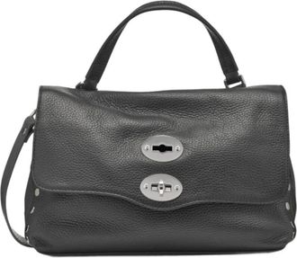 Zanellato Postina Small Bag - Dames - Handtassen - Zwart - ONE Size - Leer - Tassen