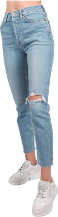 Re/Done Jeans - Dames - Cropped Jeans - Blauw - W25 - Jeans