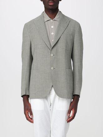 Eleventy Blazer in misto lana seta e lino