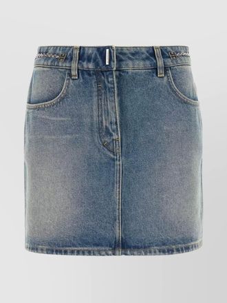 Givenchy denim chain-detail mini skirt