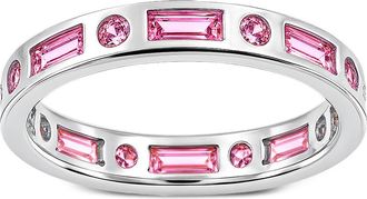 Sterling Forever Sterling Silver Light Pink CZ Ethel Ring