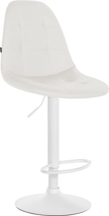 Clp Clp - Taburete De Bar Elmore En Polipiel Blanco Metal Blanco Mate