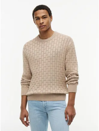 Tommy Hilfiger Mens Relaxed Fit Crewneck Sweater - Batique Khaki - L