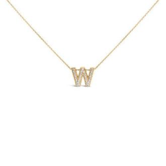 House of Brilliance Yellow Gold Vermeil Diamond Accent A-Z Initial Bubble Pendant Necklace at Nordstrom
