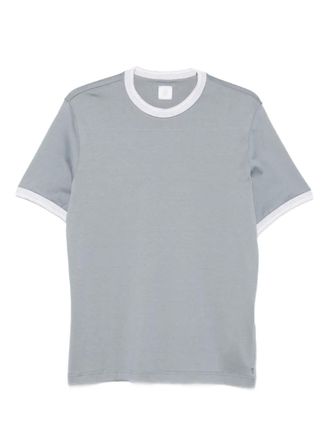 Eleventy crew-neck contrast-trim T-shirt - men - Cotton - 3XL - Blue
