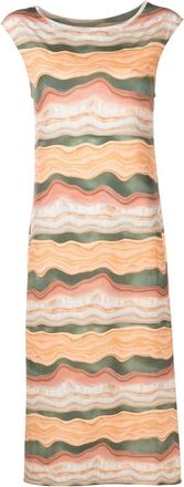 Lygia & Nanny Zababa sleeveless midi dress - women - Spandex/Elastane/Polyester - 42 - Brown