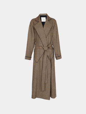 Emilia Wickstead Wool Houndstooth Robe Size: S