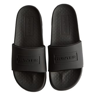 Hunter Dames/Dames Core Sliders met reli&euml;f (Zwart)