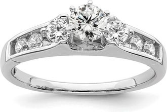 Diamond2Deal 14k Gold Lab Grown Diamond Engagement Ring 0.7Ct Clarity- VS Color- G-H