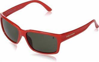 Volcom Mens Stoneage Gloss Polar Sunglasses In Red Grey