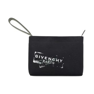 Givenchy Tassen, Dames, Zwart, ONE Size, Katoen, Cotton Clutch Bag Met Logo