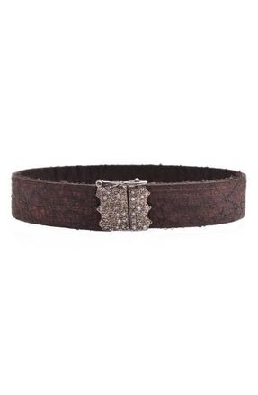 Armenta Leather Bracelet in Brown/Silver at Nordstrom