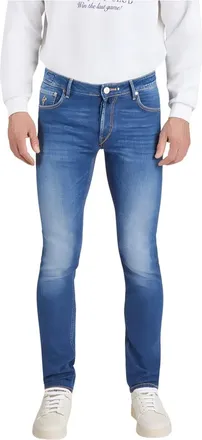 Hand Picked Button-Fly Denim Trousers - male - Hand Picked - Skinny Fit Jeans - Blue - W38 - Jeans