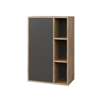 Vicco Estante De Pared Berno, Oro Power Roble/antracita, 50.1 X 78.4 Cm Con 3 Compartimentos Abiertos, Vicco