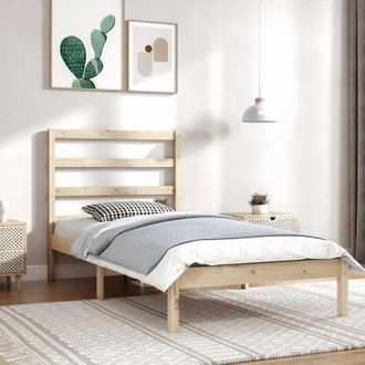 vidaXL Estructura De Cama Sin Colch&oacute;n Madera Maciza De Pino 90x200 Cm Vidaxl
