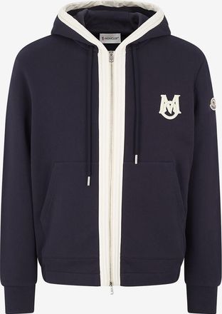 Moncler Kapuzen-Sweatshirt mit Reissverschluss aus Jersey
