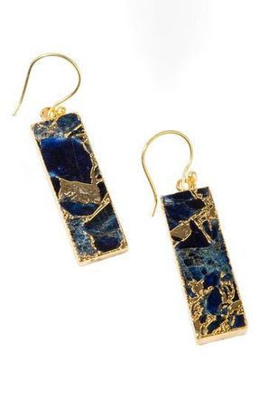 Saachi 18K Gold Plated Mojave Sapphire Drop Earrings in Blue at Nordstrom Rack
