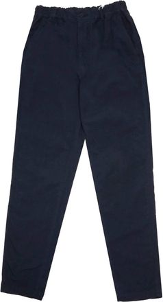 Sage De Cr&ecirc;t Womens High Density Cotton Hemp Tapered Pants In Navy