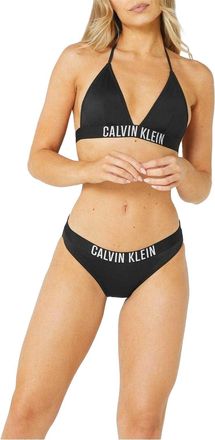 Calvin Klein Klassieke effen bikinibroekjes voor dames (Zwart)