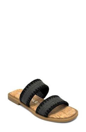 Aerosoles Centro Two-Strap Sandal in Black Raffia Elastic at Nordstrom, Size 9.5