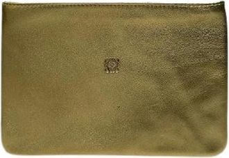 Loewe Pre-owned Leren Clutch - Dames - Vintage Clutch - Geel - ONE Size - Leer - Vintage