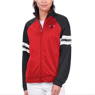 G-III 4Her by Carl Banks Womens G-III 4Her by Carl Banks Red Chicago Bulls Main Player Raglan Rhinestone Full-Zip Track Jacket at Nordstrom, Size Xx-Large