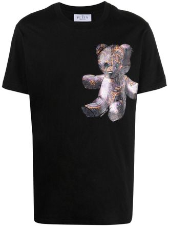 Philipp Plein teddy bear-print cotton T-shirt - Black