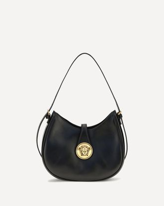 Versace Small Embl&egrave;me Hobo lambskin Shoulder Bag Female UNI