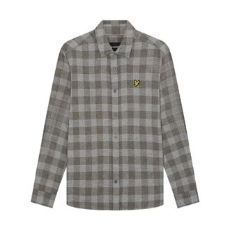 Lyle & Scott Camicia in flanella a quadri Static - - Shirts - Uomo - Grigio - M