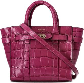 Mulberry Borsa tote Bayswater con effetto coccodrillo - Rosa