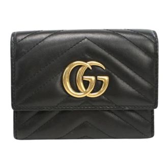 Gucci Pre-owned Wallets, female, Black, Size: ONE SIZE Pre-owned Vintage Wallet (tri-fold)