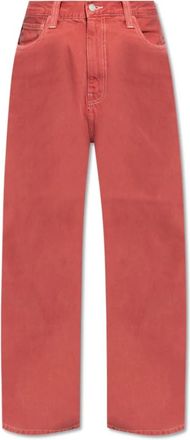 Carhartt Work in Progress Jeans met Logo Patch - Heren - Regular Fit Jeans - Rood - W32 - Katoen - Jeans