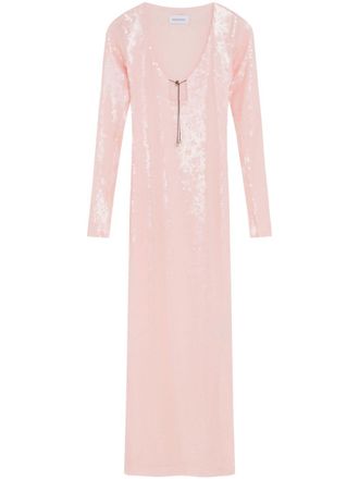16Arlington Solaria sequin-embellished dress - women - Spandex/Elastane/Nylon - 16 - Pink