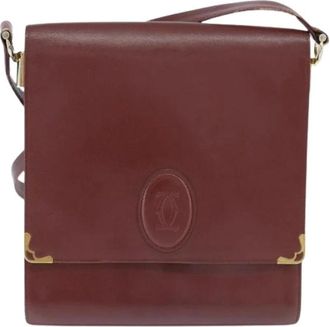 Cartier Pre-owned Cross Body Bags, female, Red, Size: ONE SIZE Pre-owned Vintage Leather Cross Body Bag