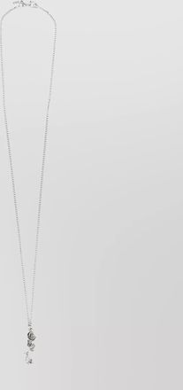 Emanuele Bicocchi rose pendant necklace skull