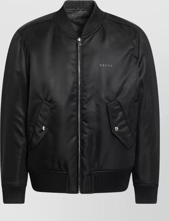 Gucci wool reversible padded bomber jacket