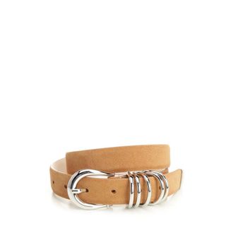 D&eacute;hanche Hollyhock Suede Belt - female - D&eacute;hanche - Belts - Brown - XS - Accessories