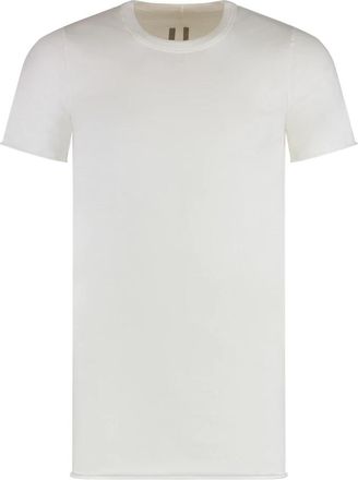 Rick Owens Katoenen T-shirt met ronde hals - Heren - T-shirts - Wit - 2XL - Katoen - Tops