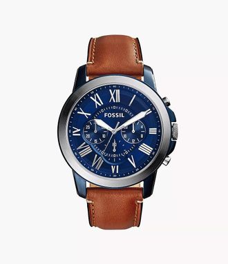 Fossil Grant 44mm Mens Chronograph, Two-Tone Stainless Steel Watch