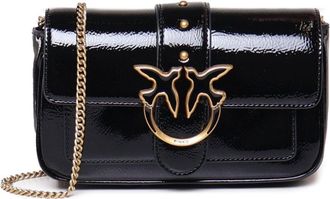 Pinko Love One shoulder bag - women - Polyurethane - OS - Black