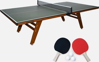 Sweeek Tavolo Da Ping Pong Per Interni Deluxe Con 2 Racchette E 3 Palline, 274cm