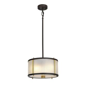 Loops 2 Bulb Ceiling Pendant Museum Bronze Dark Brown Painted Aged Brass LED E27 60W