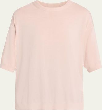 Lafayette 148 New York Drop-Shoulder Merino Wool Knit Sweater