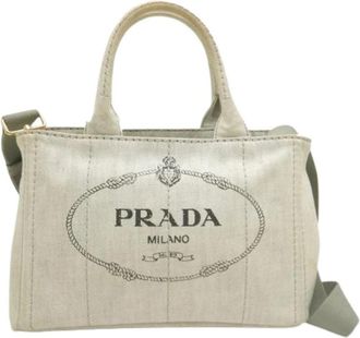 Prada Pre-owned Canapa 1Bg 439 Tote bag - Dames - Vintage Shopper - Beige - ONE Size - Vintage