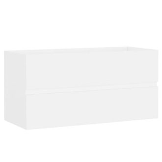 Berkfield Home Sink Cabinet with Built-in Basin White Engineered Wood
