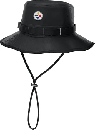Nike Mens Pittsburgh Steelers Primetime Apex Boonie NFL Dri-FIT College Bucket Hat in Black | NF1B00A7L-GP2