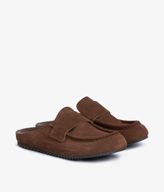 Pedro Garcia Brown suede clog slide | Bilma | Fall-winter 26 |